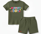 Premium Mama's Boy Shorts Set (Not Embroidered) - Kin Trends