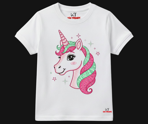 Enchanted Unicorn White Kids T Shirt | Mini Minors Kintrends