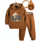 Nice Bear Fleece Hoodie Tracksuit - Kin Trends