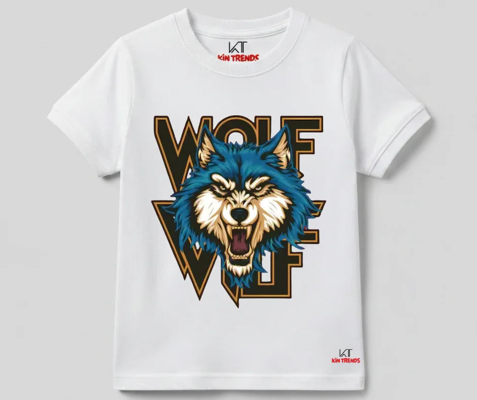 Wolf Tee | Kids T shirt | Mini Minors Kin Trends | Kintrends