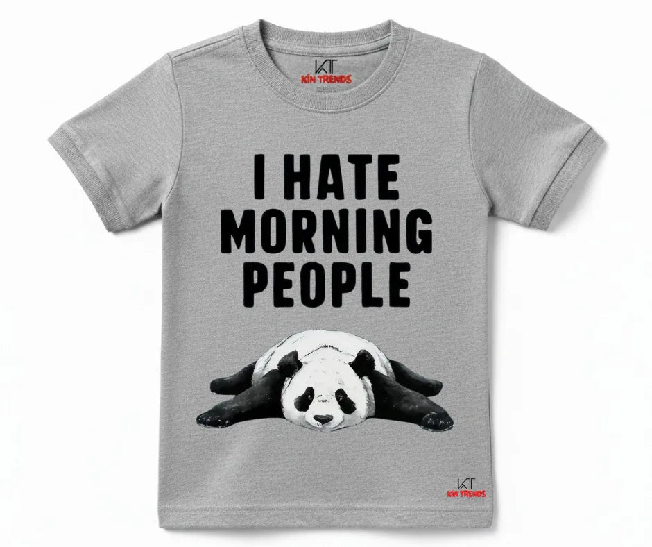 Hate Morning People Tee | Kids T shirt | Mini Minors Kin Trends | Kintrends