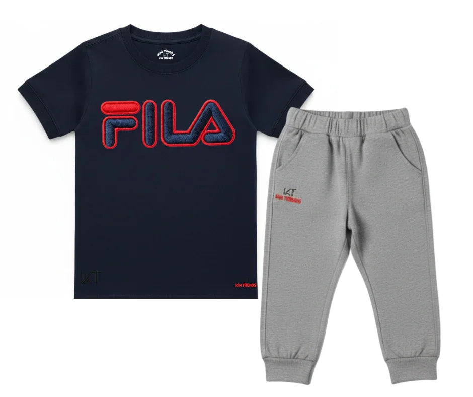 FLA Tracksuit Kids T shirt and trouser | Mini Minors Kin Trends | Kintrends
