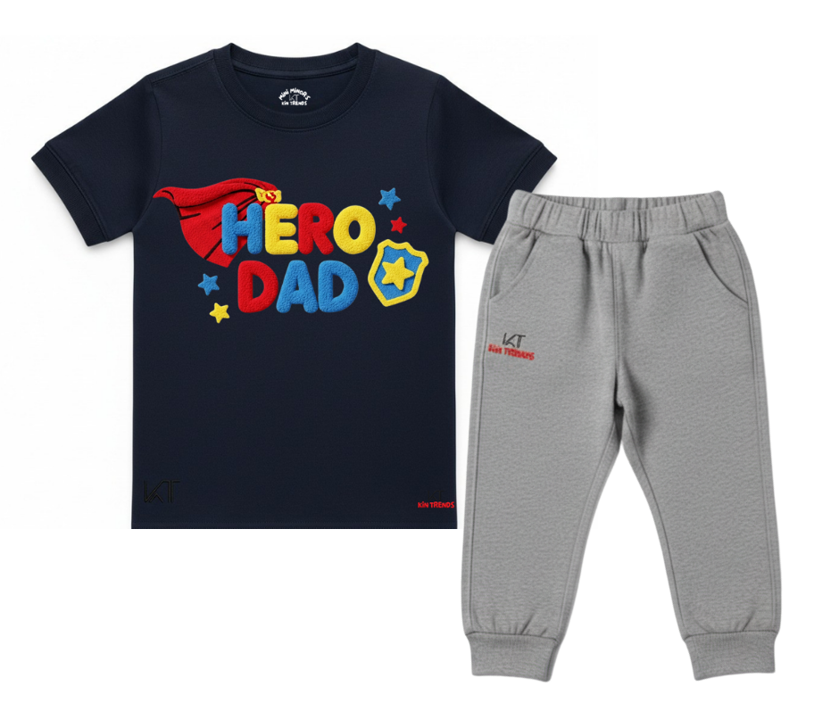 Hero Dad Tracksuit (Not Embroidered) | Mini Minors Kin Trends