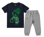 Greeny bear Color Contrast Tracksuit