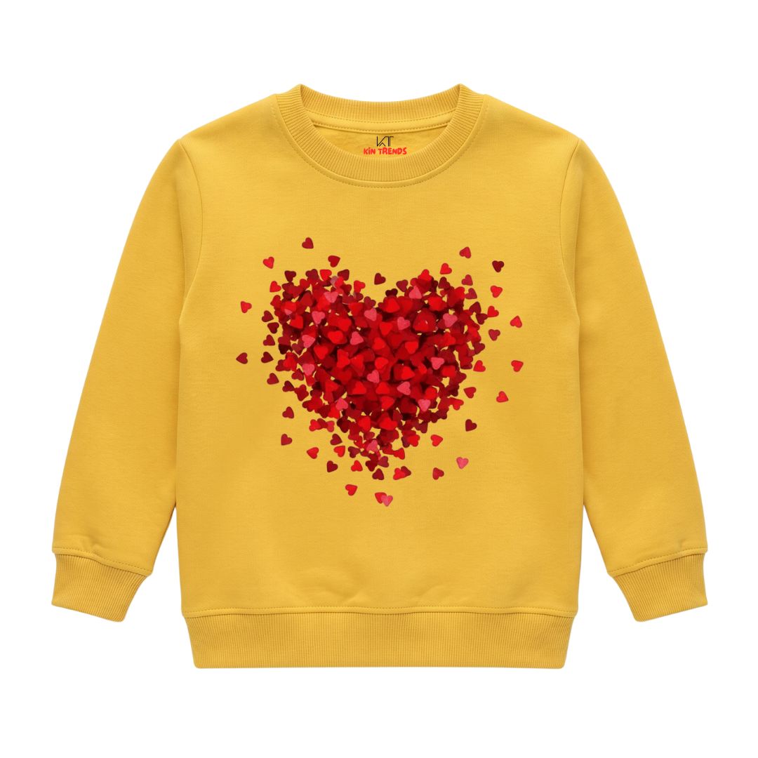 Exploding Love Hearts Mosaic Pattern Sweatshirt