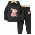 Girls Doll Fleece Hoodie Tracksuit - Kin Trends