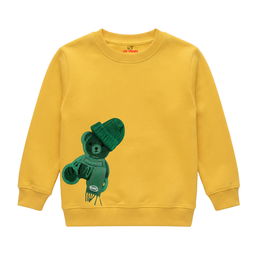 Fluffy Green Bear Winter Scarf Winter Sweatshirt