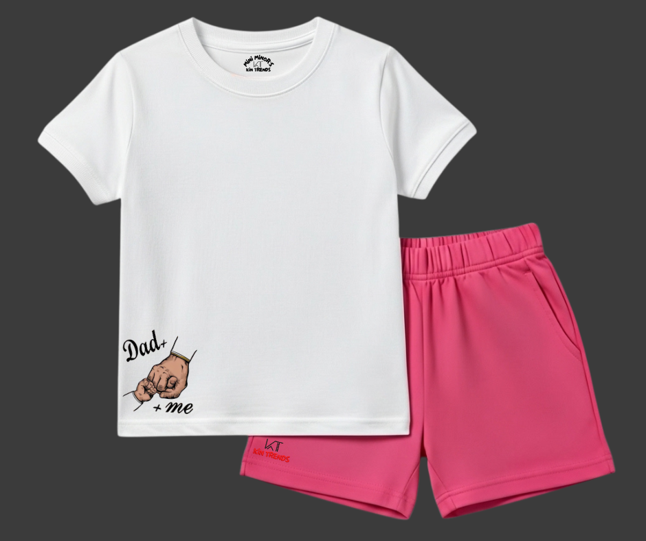 Dad Plus Me D2 Summer shorts Set | Kids T shirt and shorts| Mini Minors Kintrends