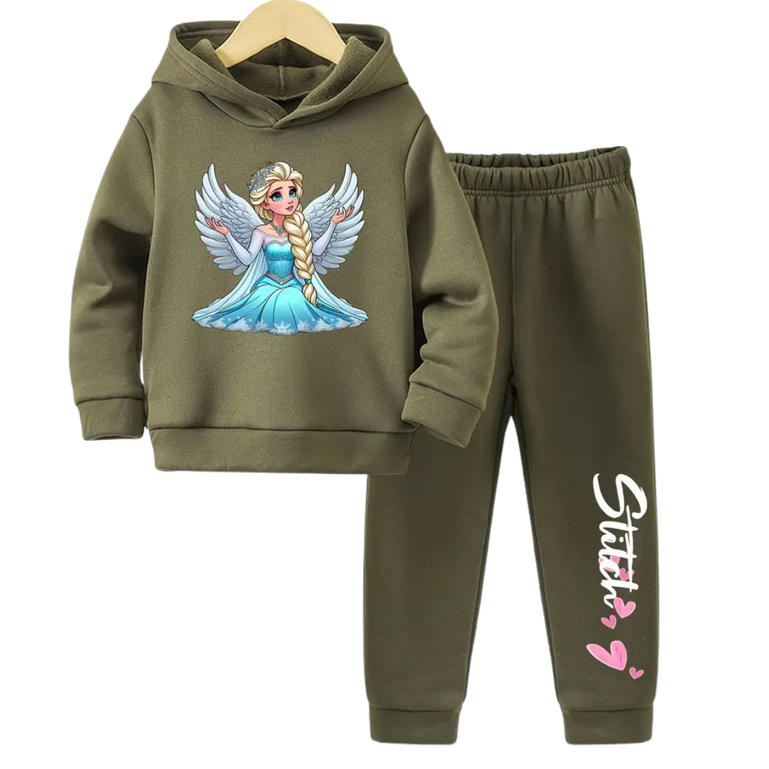 Elsa Printed Hoodie Tracksuit