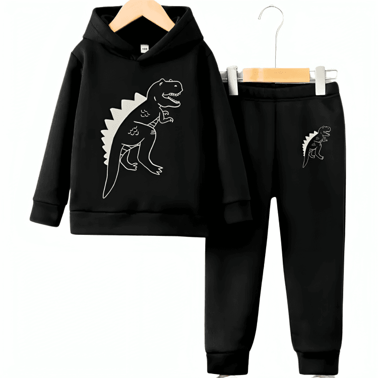 Dino Printed Hoodie Tracksuit - Kin Trends