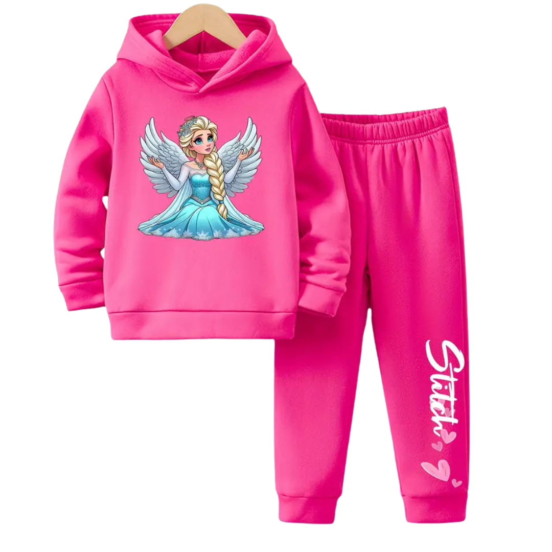 Elsa Printed Hoodie Tracksuit