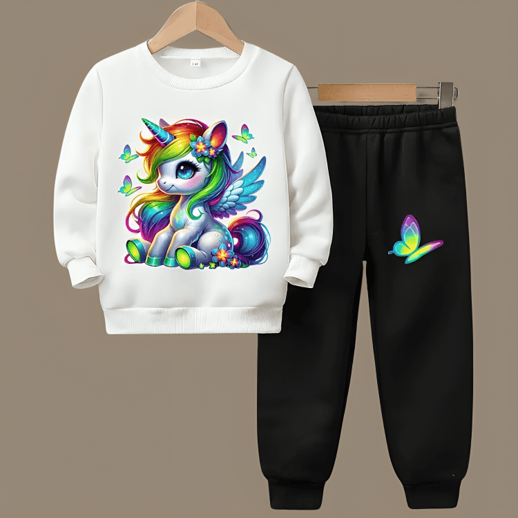 Colorful Unicorn Fleece Tracksuit - Kin Trends
