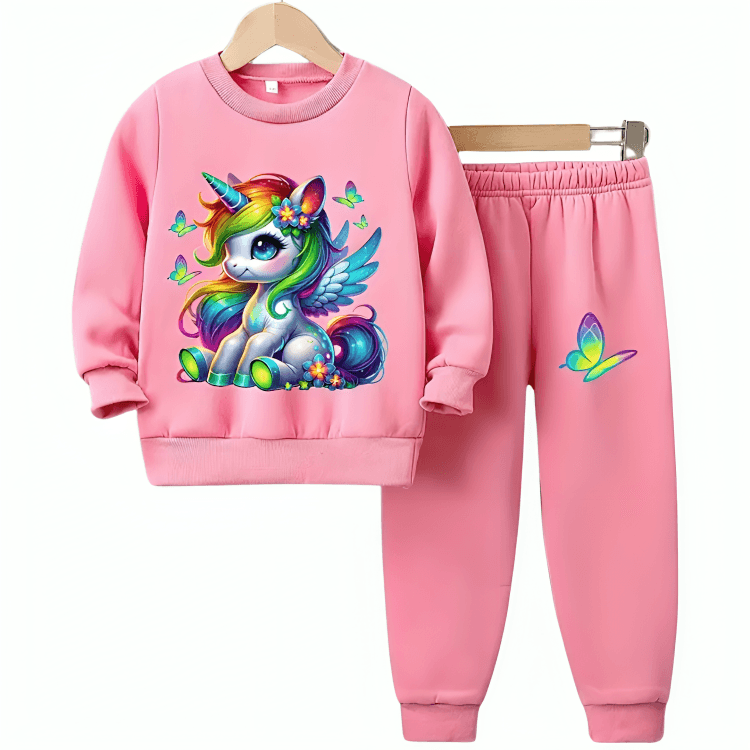 Colorful Unicorn Fleece Tracksuit - Kin Trends