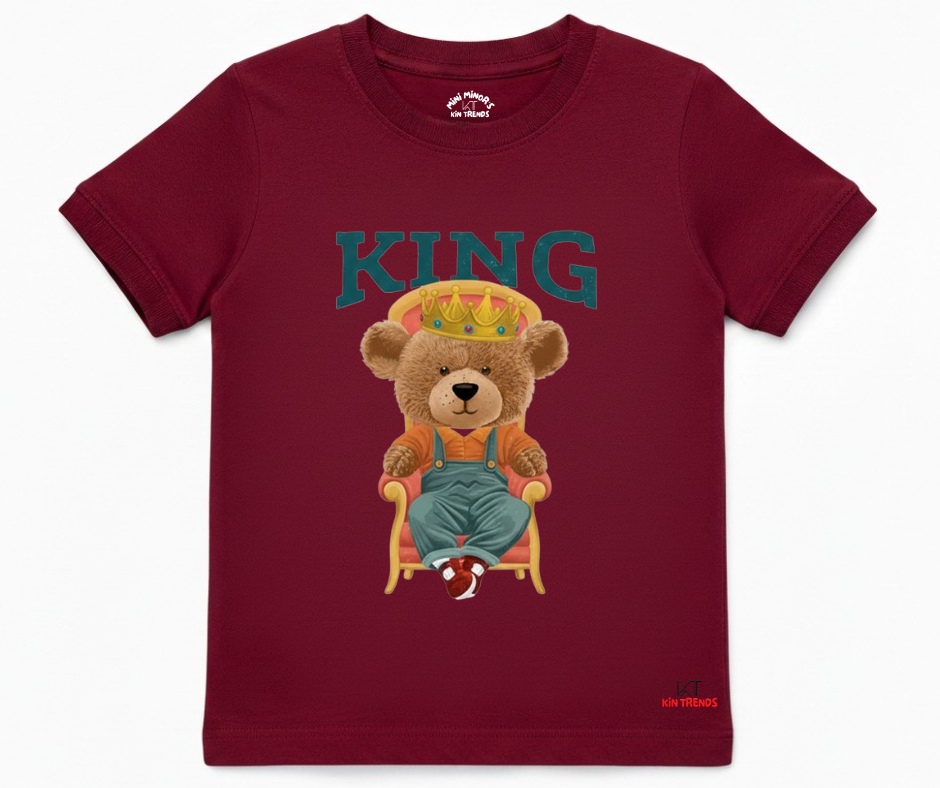 Maroon King Tee | Mini Minors Kintrends
