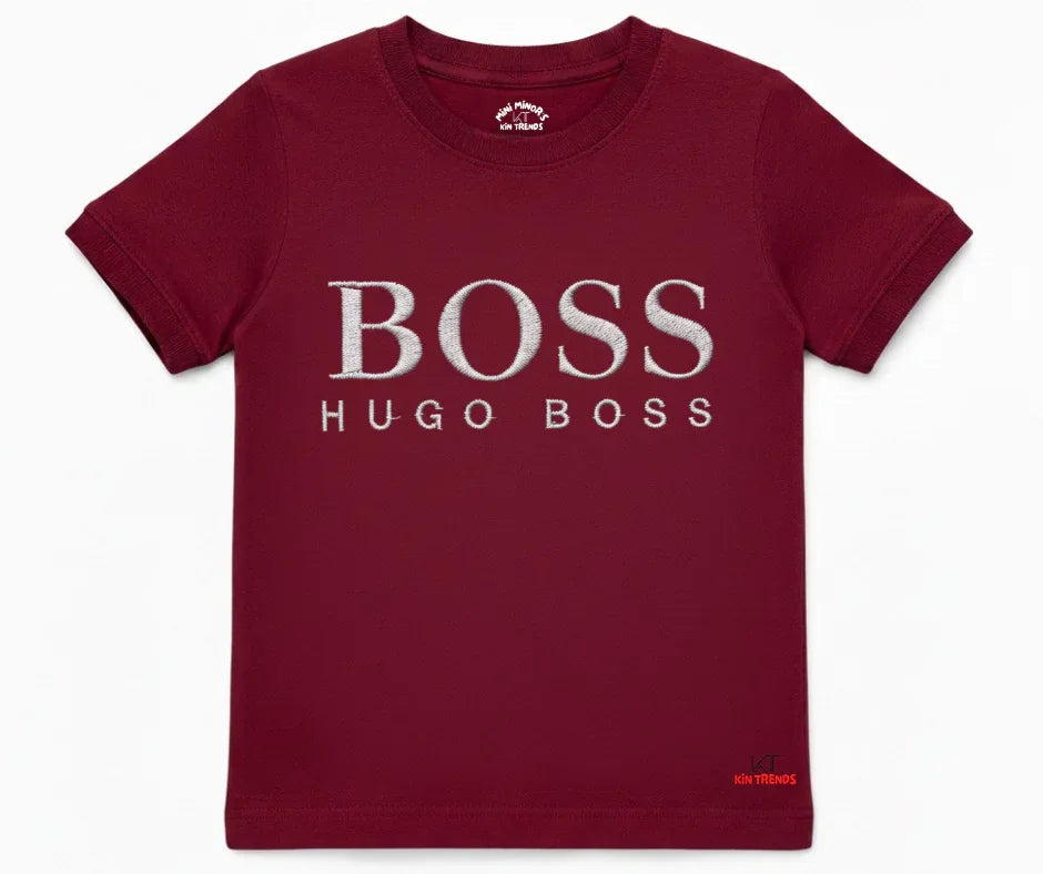 H Boss Tee (Not Embroidered) Kids T shirt | Mini Minors Kin Trends | Kintrends