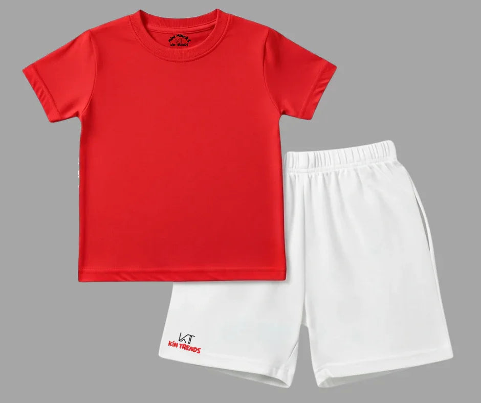 20+ Contrast Color Plain Shorts Set | Mini Minors Kintrends