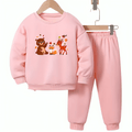 Cute Animals Fleece Tracksuit - Kin Trends