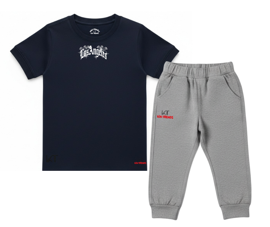 Los Angeles D2 Summer Kids Tracksuit | Mini Minors Kintrends