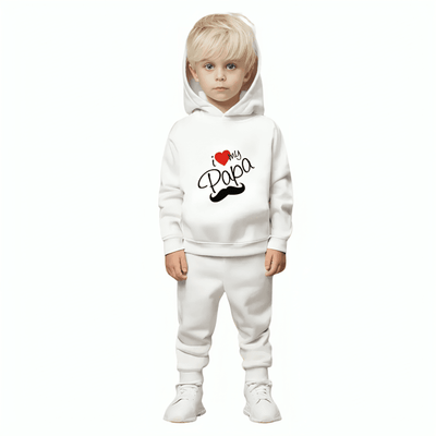 I Love Papa Hoodie Tracksuit - Kin Trends