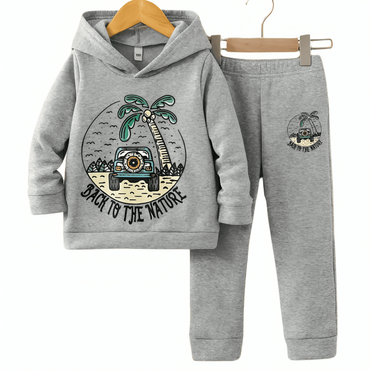 Nature Fleece Hoodie Tracksuit - Kin Trends