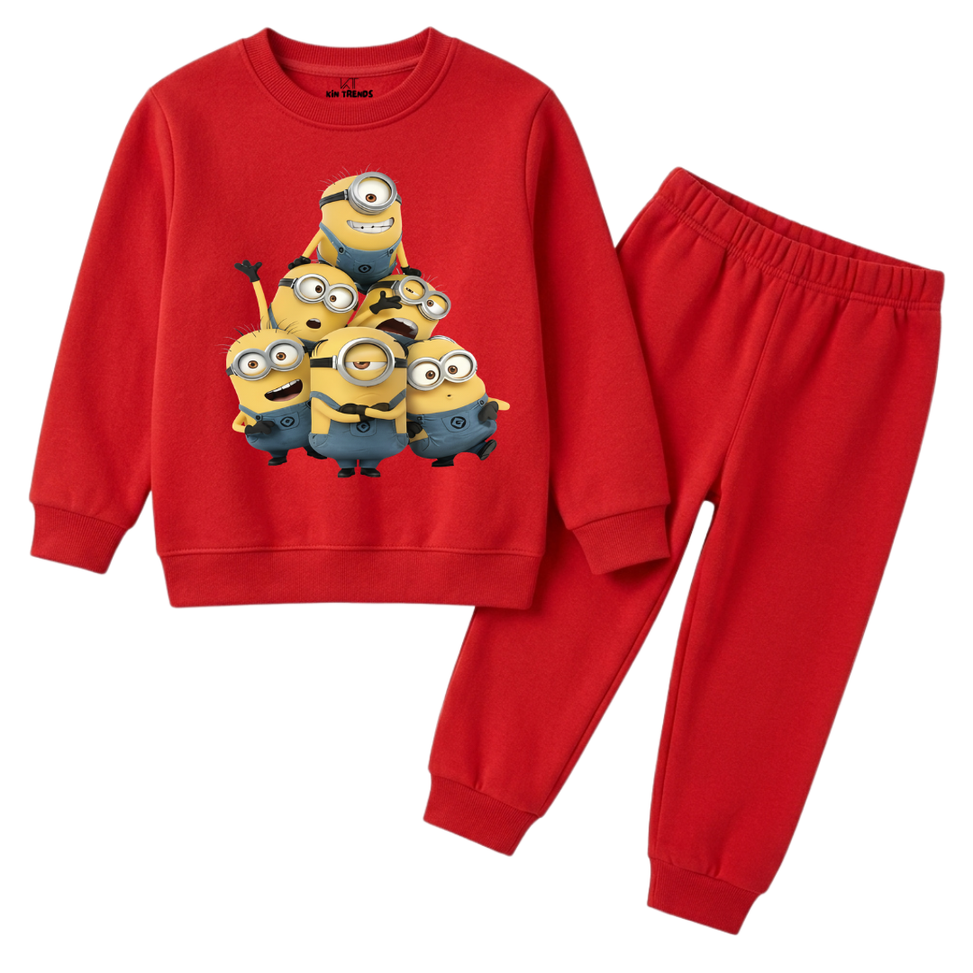 Kids Red Despicable Me Minions Graphic Print Winter Suit
