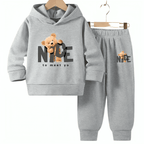 Nice Bear Fleece Hoodie Tracksuit - Kin Trends