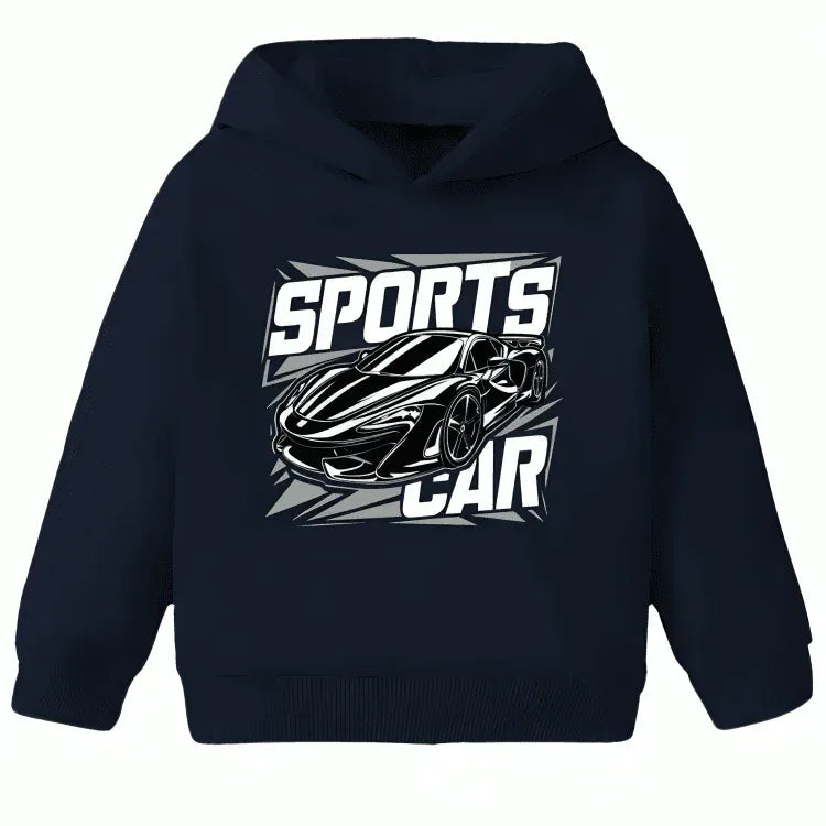 Sports Car Fleece Hoodie - Kin Trends