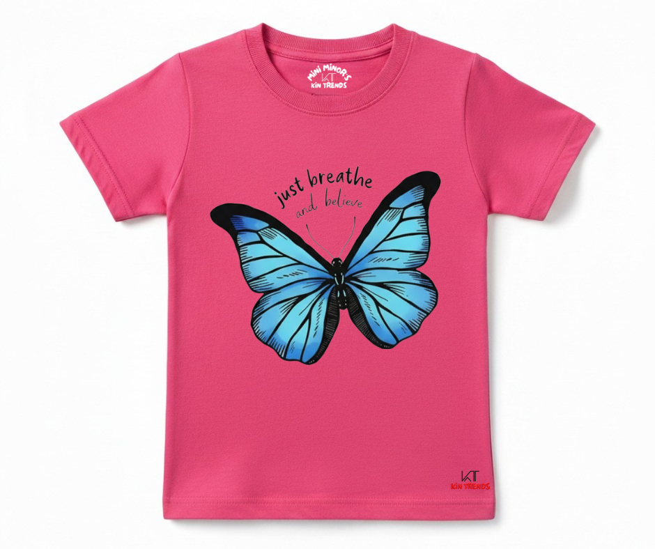 Blue Butterfly Tee | Mini Minors Kintrends