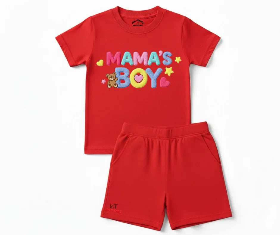 Premium Mama's Boy Shorts Set (Not Embroidered) - Kin Trends