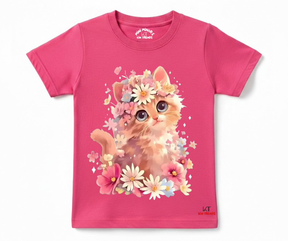 Beauty Cat Tee | Kids T shirt | Mini Minors Kin Trends | Kintrends