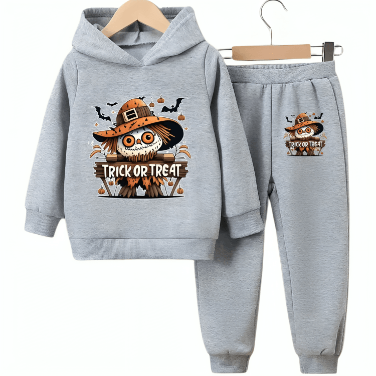 Trick or Treat Fleece Hoodie Tracksuit - Kin Trends