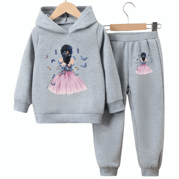 Beautiful Doll Fleece Hoodie Tracksuit - Kin Trends