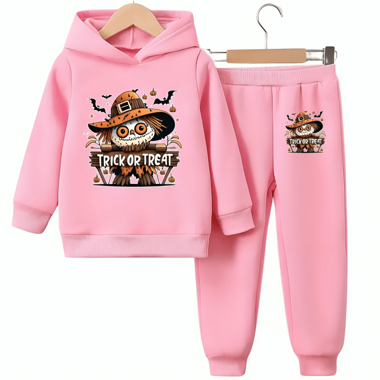 Trick or Treat Fleece Hoodie Tracksuit - Kin Trends