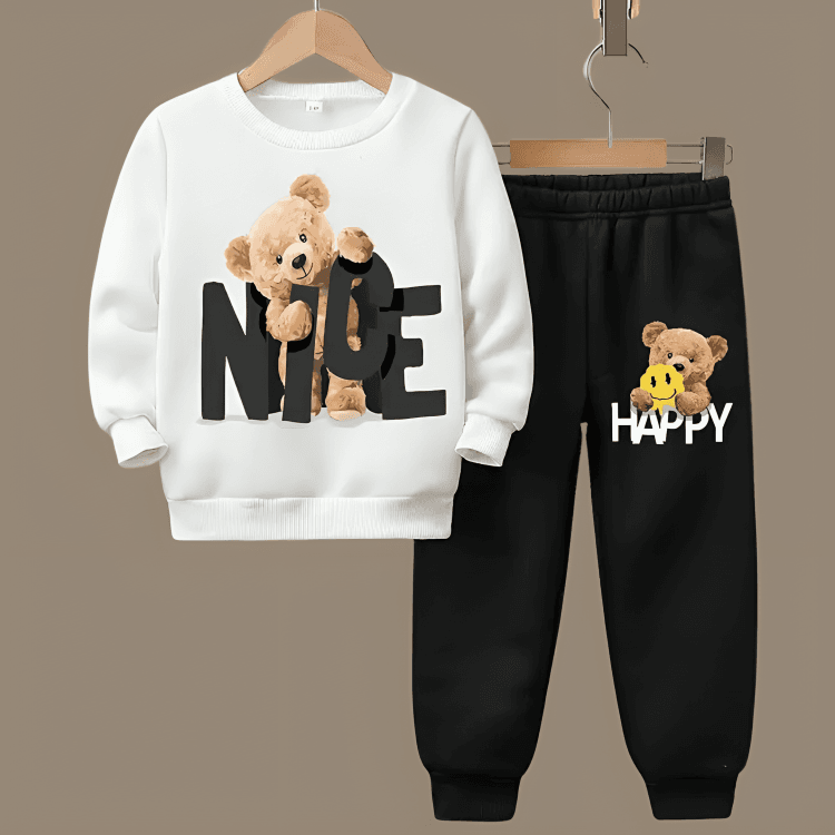 Nice Happy Fleece Tracksuit - Kin Trends