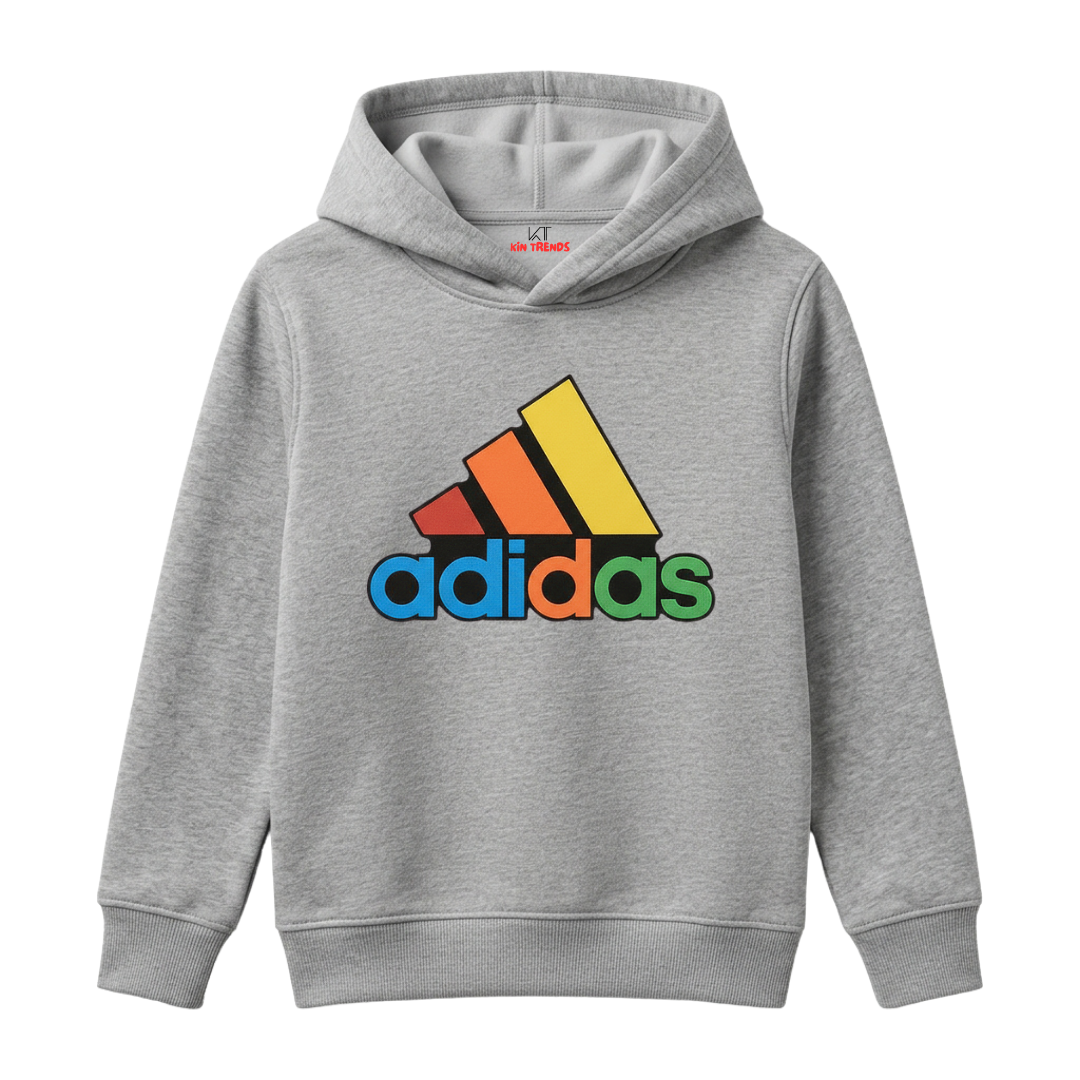 Addi Classic Gradient Chevron Brand Kids Winter Fleece Hoodie