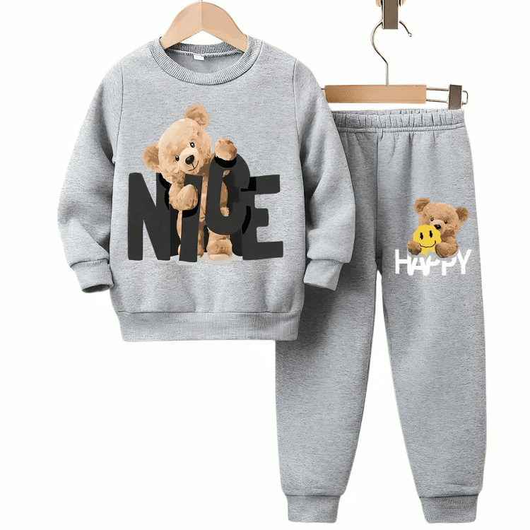Nice Happy Fleece Tracksuit - Kin Trends