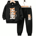 Cats Fleece Hoodie Tracksuit - Kin Trends
