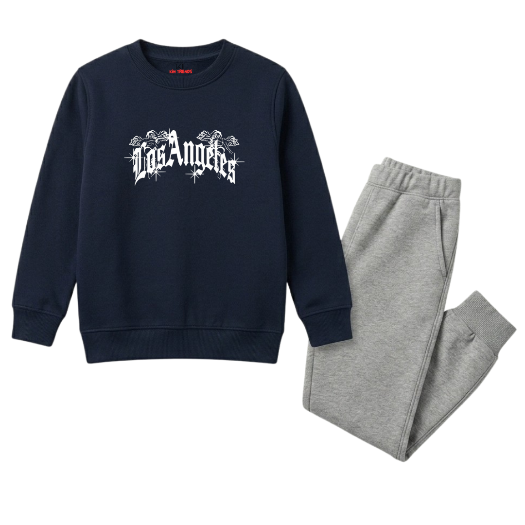 Los Angeles Gothic Winter Sweatshirt Tracksuit - 2 Pcs