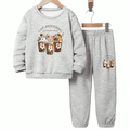 Cat-Puccino Fleece Tracksuit - Kin Trends