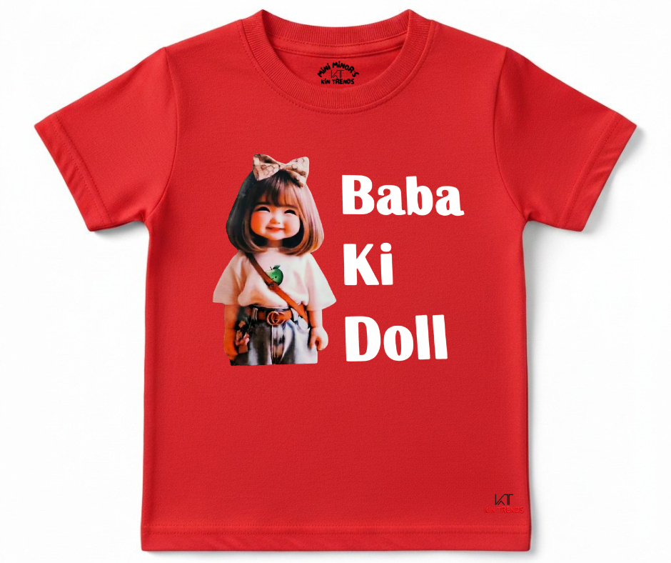 Baba Ki Doll Graphic Tee Shirt | Mini Minors Kintrends