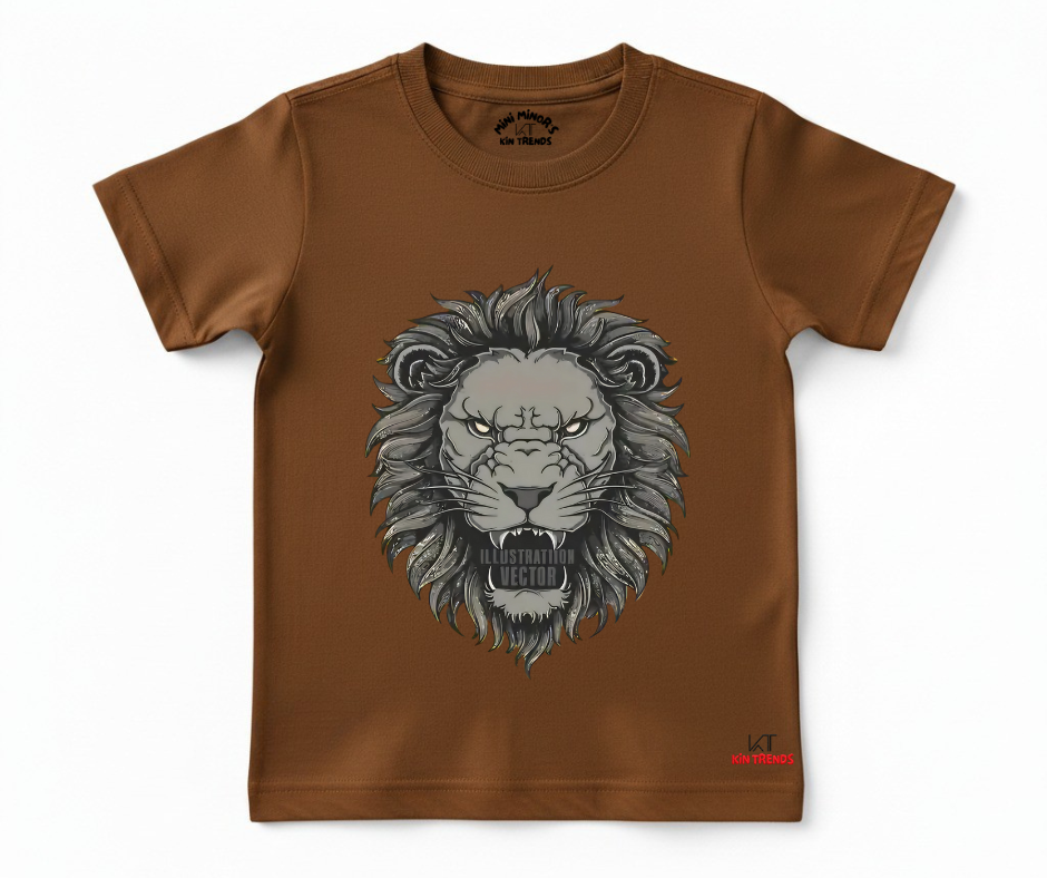 Lion Roar Graphic Tee | Kids T shirt | Mini Minors Kin Trends | Kintrends