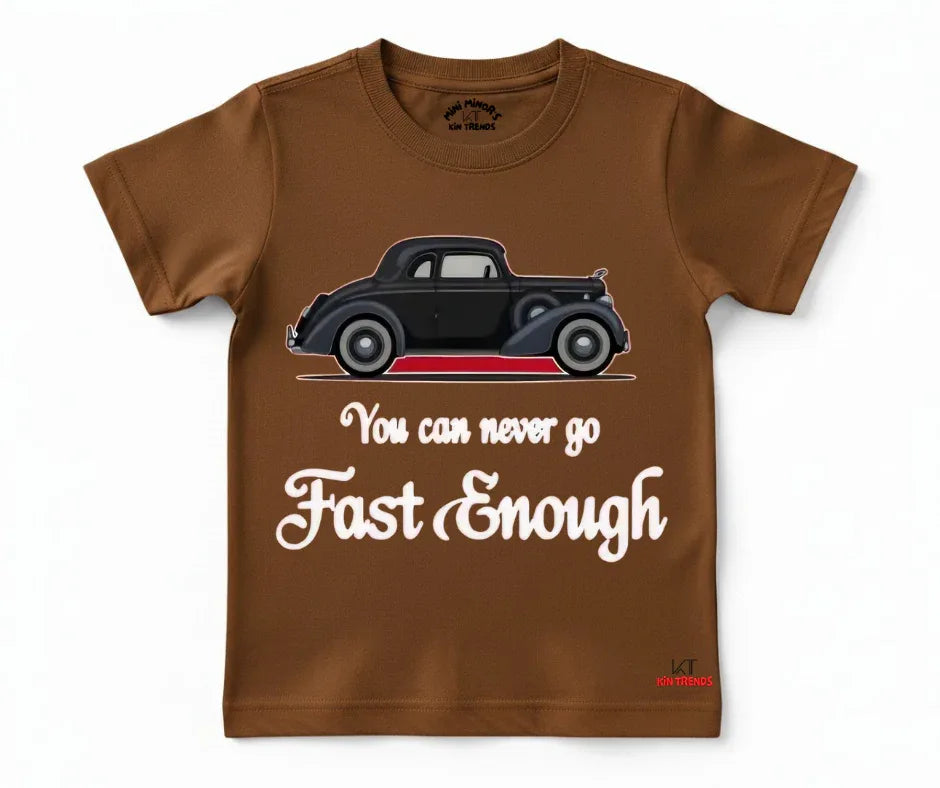 New Fast Enough Tee | Kids T shirt | Mini Minors Kin Trends | Kintrends
