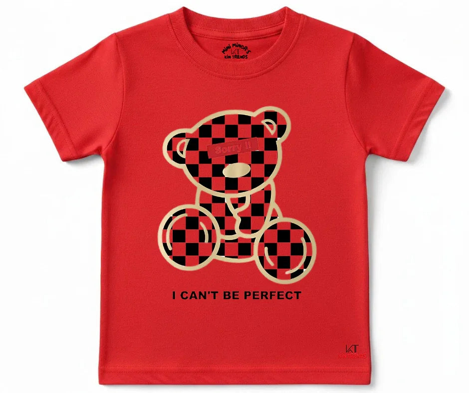 I Can't Be Perfect Red Tee | Mini Minors Kintrends