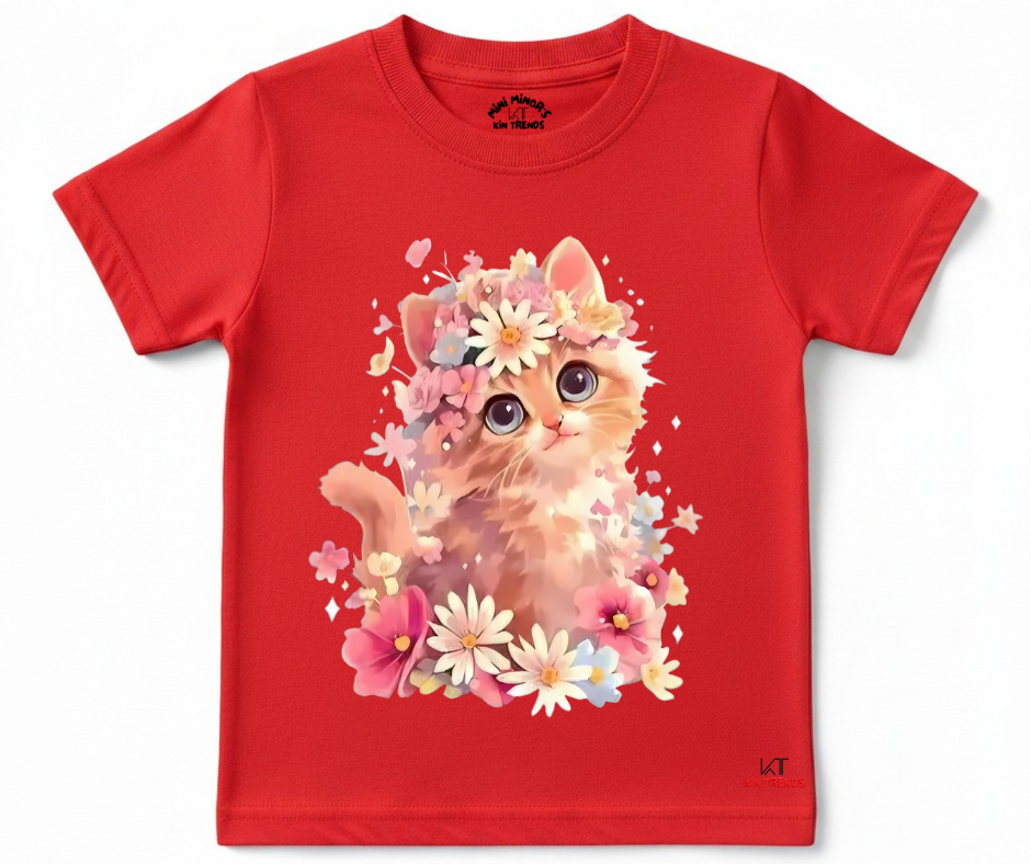 Beauty Cat Tee | Kids T shirt | Mini Minors Kin Trends | Kintrends