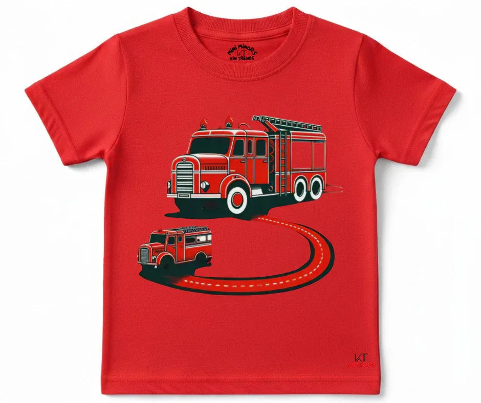 Boys Fire Rescue Short Sleeve Tee | Mini Minors Kintrends