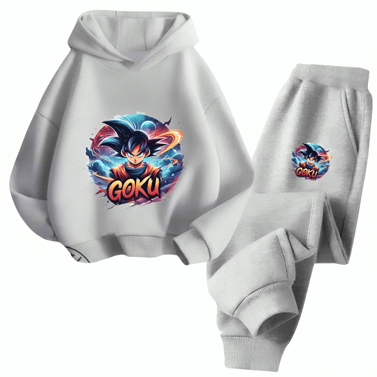 Goku Fleece Hoodie Tracksuit - Kin Trends