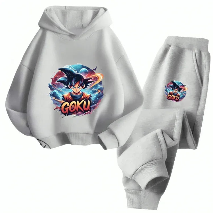 Goku Fleece Hoodie Tracksuit - Kin Trends