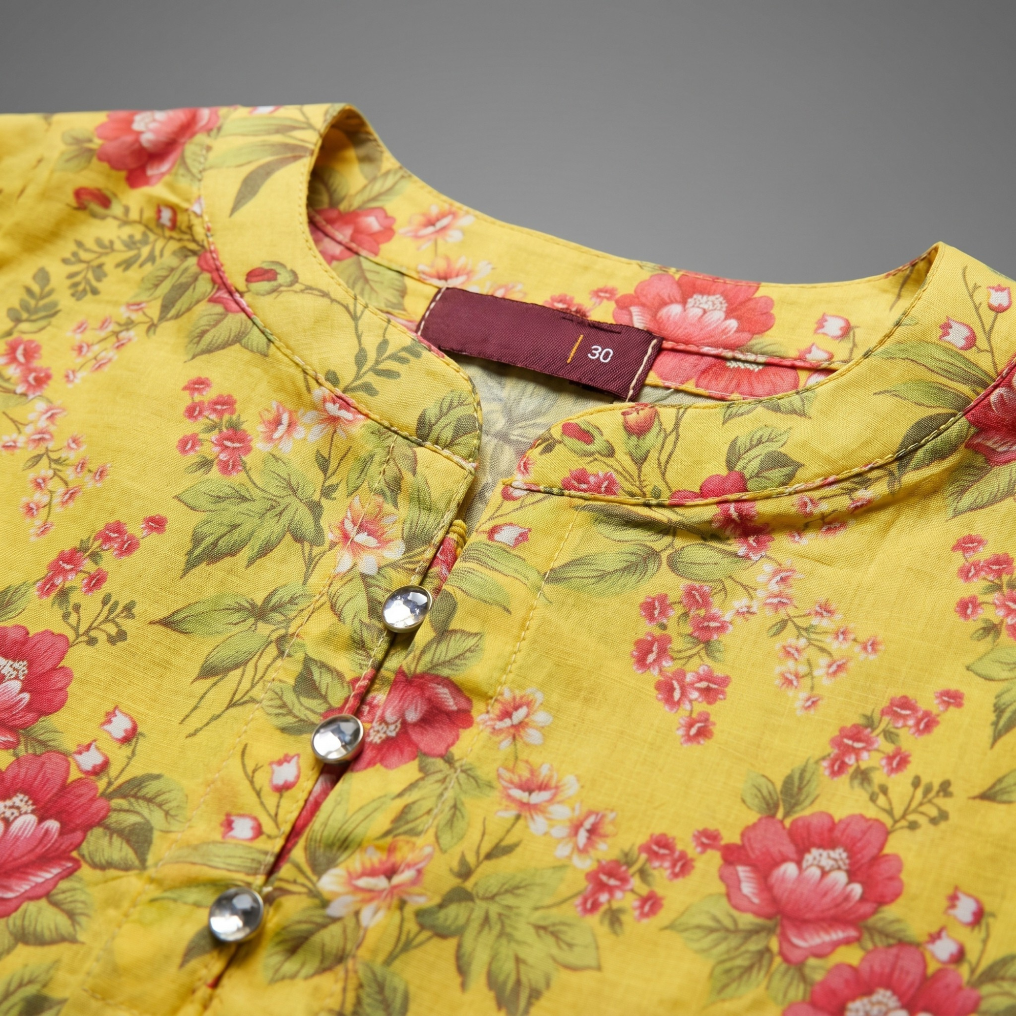 Yellow Flora – 2 Piece Premium Lawn Kurta Trouser for Girls