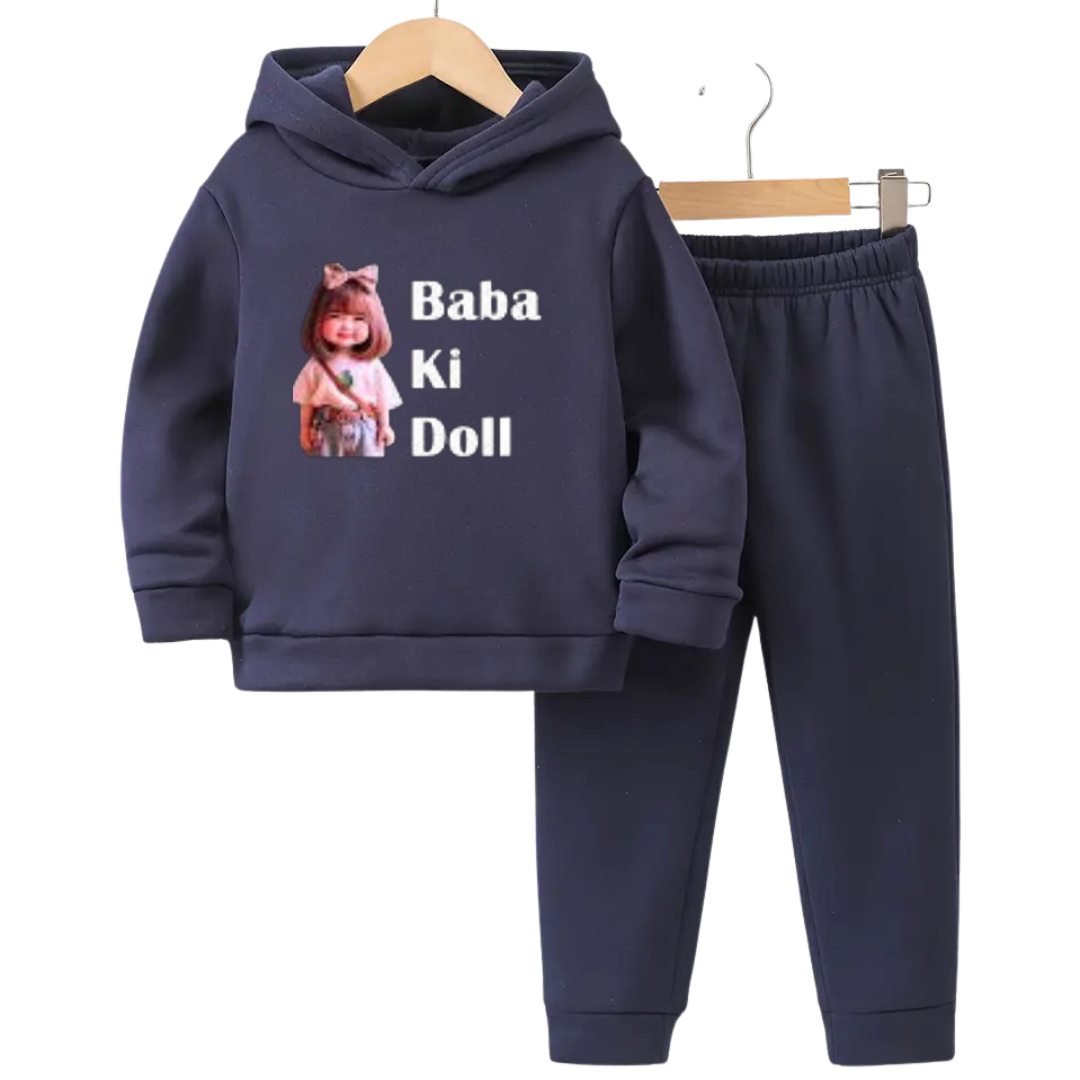 Baba Ki Doll Hoodie Tracksuit (Premium)