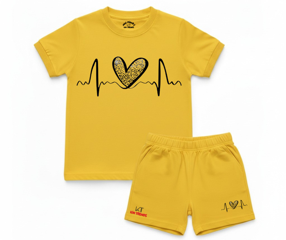 Heartbeat Shorts Set